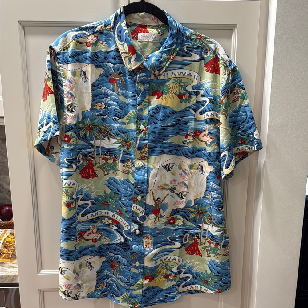 Tropical Adventure Men's Shirt - Blue and Green